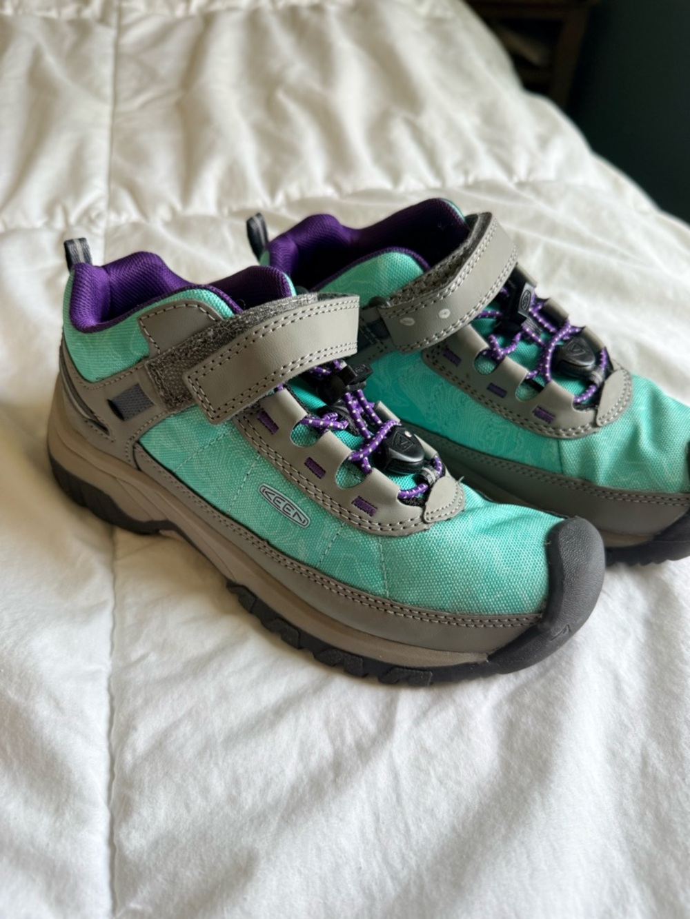Keen Kids Teal and Purple Hiking Sneakers